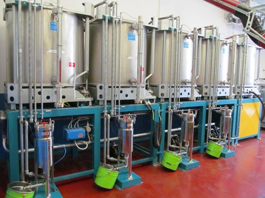 Estaciones de lavado de contenedores de acero inoxidable