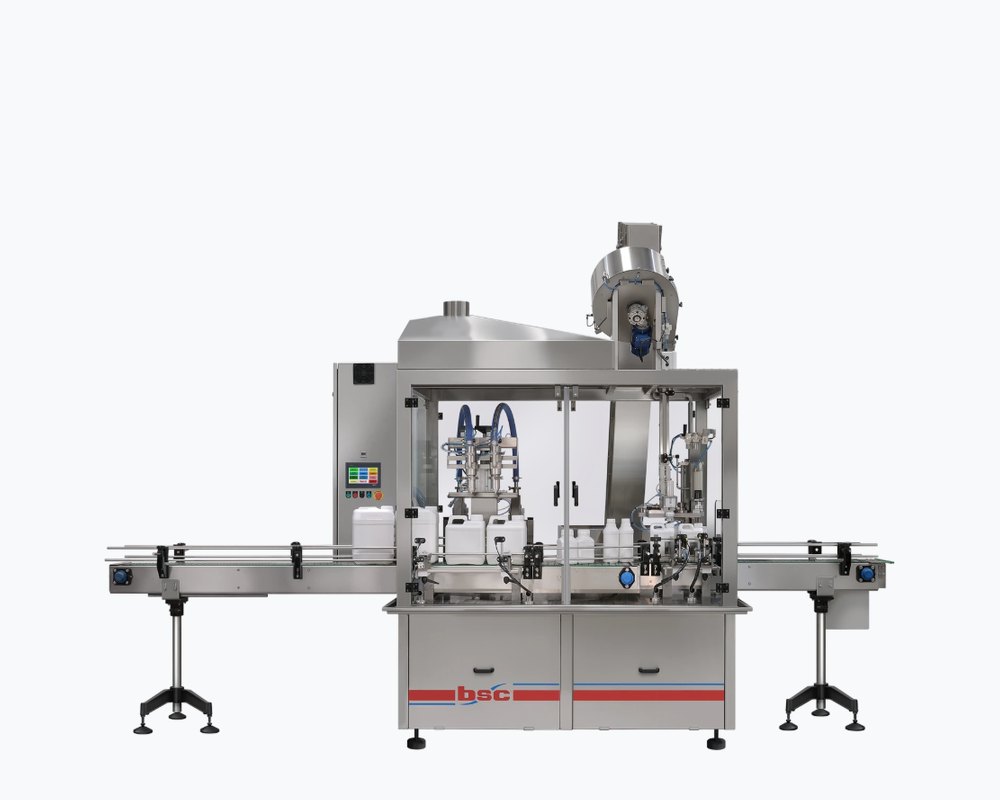 Llenadora y tapadora automática BSC para bidones