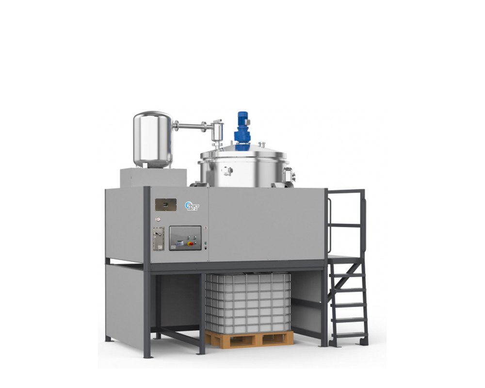 Recuperador de solventes SET con contenedor IBC